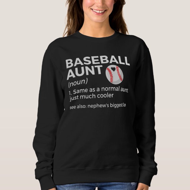 Camiseta Baseball Aunt Definition Nephew's Biggest Fan (Frente)