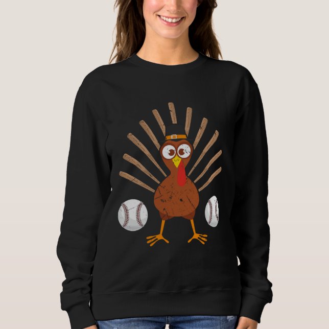 Camiseta Baseball Bat Turkey Thanksgiving (Frente)