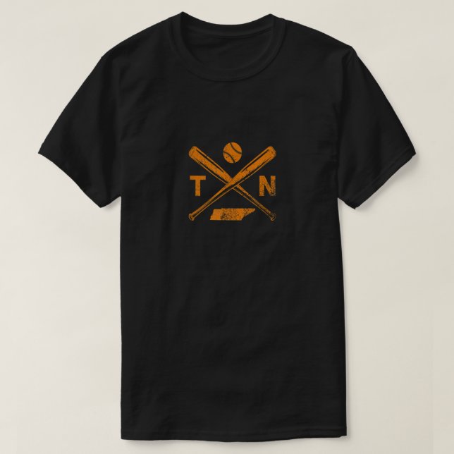 Camiseta Baseball Bats Amp Ball Clássico Baseball do Tennes (Frente do Design)