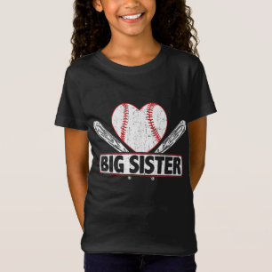 Camiseta Baseball Big Sister Combinação Familiar Basebol So