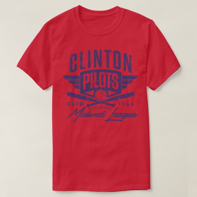Camiseta Baseball Clinton Pilots (Frente do Design)