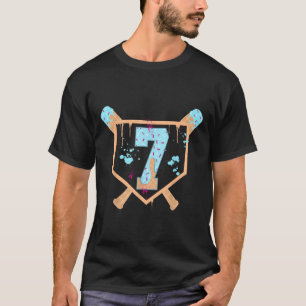 Camiseta Baseball com 7 anos de idade 7 de de lançamento d