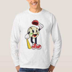 Camiseta Baseball com bastão de beisebol