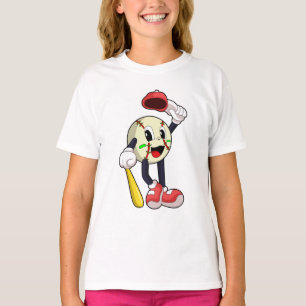 Camiseta Baseball com bastão de beisebol