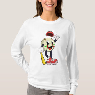 Camiseta Baseball com bastão de beisebol