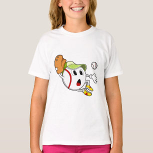 Camiseta Baseball com luva de beisebol e Boné