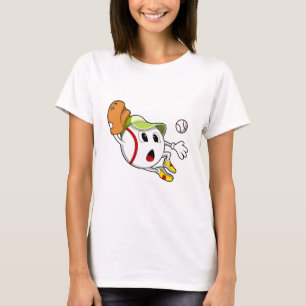Camiseta Baseball com luva de beisebol e Boné