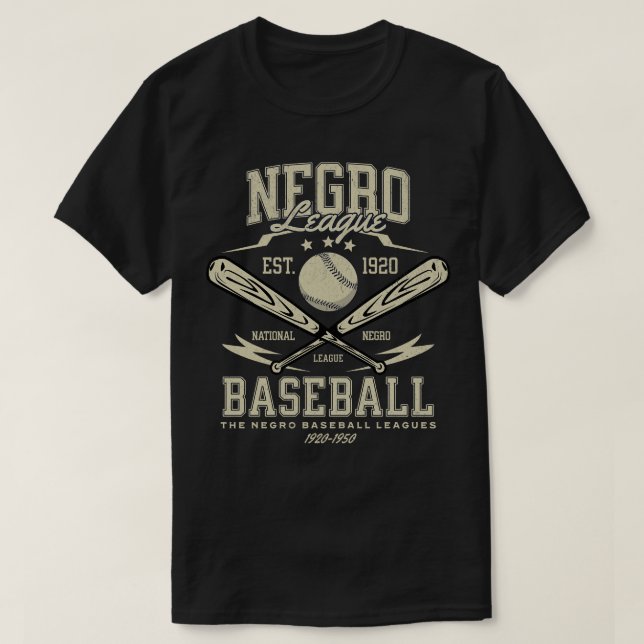 Camiseta Baseball da Liga Negra (Frente do Design)