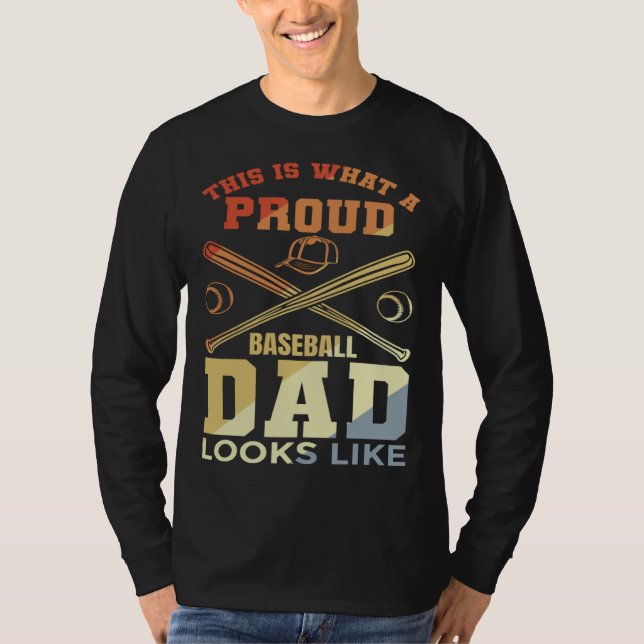 Camiseta Baseball Dad Baseball Father Baseball Papa (Frente)
