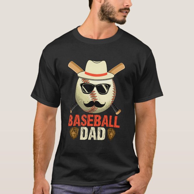 Camiseta Baseball Dad Daddy Papa Father'S Day From Daughter (Frente)