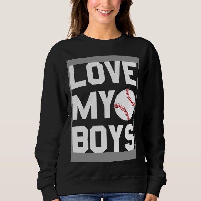 Camiseta Baseball Dad Mom   Love My Boys (Frente)