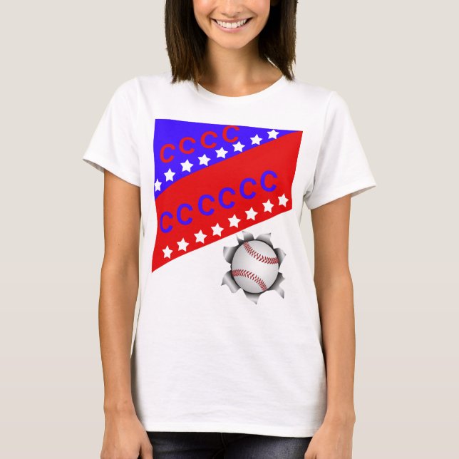 Camiseta Baseball de 4 de julho (Frente)