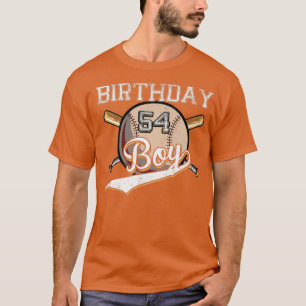 Camiseta Baseball de 54 anos, Festa de aniversário 54 anos