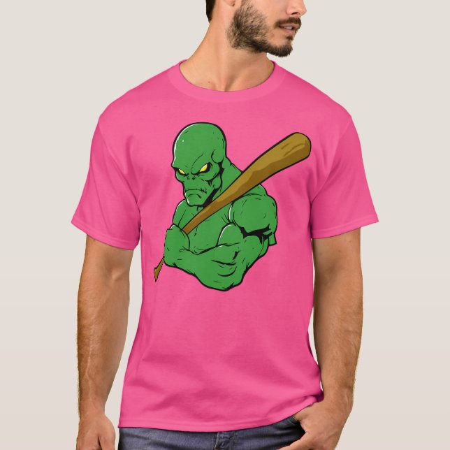 Camiseta Baseball de Alienígena (Frente)