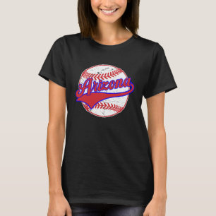 Camiseta Baseball De Arizona Vintage Na Cityscape Para Home