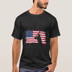 Camiseta Baseball de Bandeira Americana