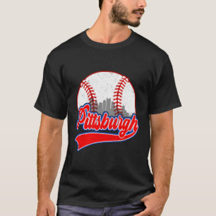 Camiseta Baseball de Cityscape em Pittsburgh