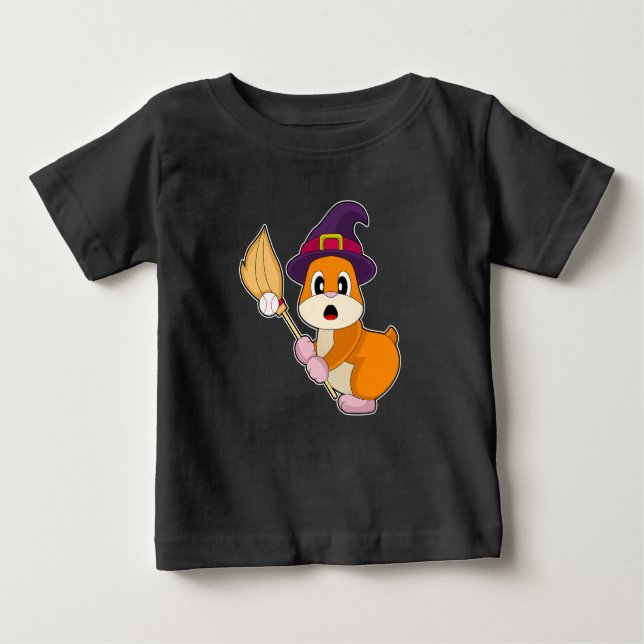 Camiseta Baseball de Halloween de Hamster (Frente)