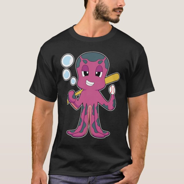 Camiseta Baseball de polvo de oito braços Bastão de beisebo (Frente)