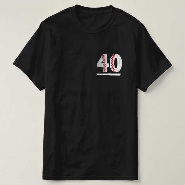 Camiseta Baseball de presente de aniversário de 40 anos (Frente do Design)
