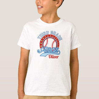 Camiseta Baseball de terceiro ano com estrela de volta à es