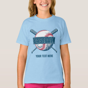 Camiseta Baseball de texto personalizado