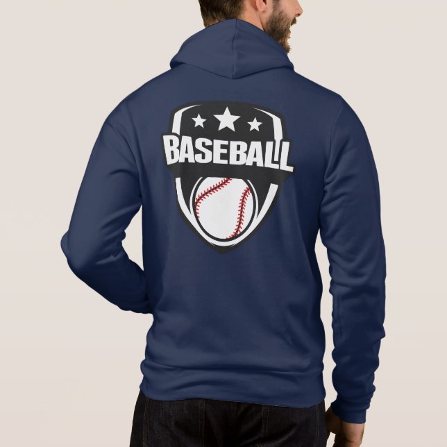 Camiseta Baseball de texto personalizado (Verso)