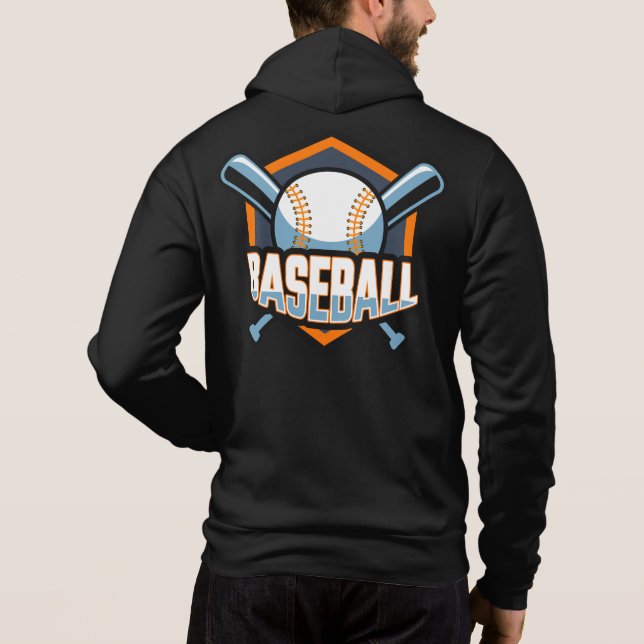 Camiseta Baseball de texto personalizado (Verso)