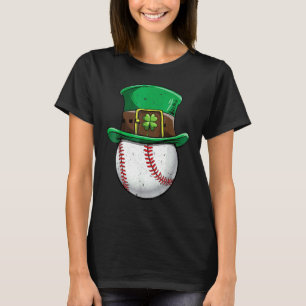 Camiseta Baseball Dia de São Patrício Meninos Homens Bola L