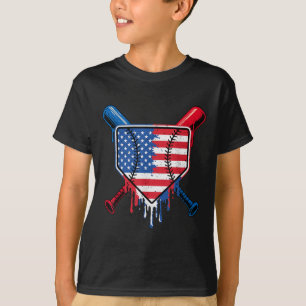 Camiseta Baseball Drill Boys Sorvete Patriótico Americano F