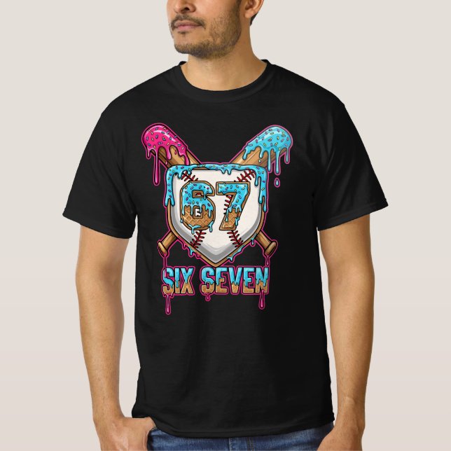 Camiseta Baseball Drip 67 Meme — Jogador 6-7 / Seis Sete  (Frente)