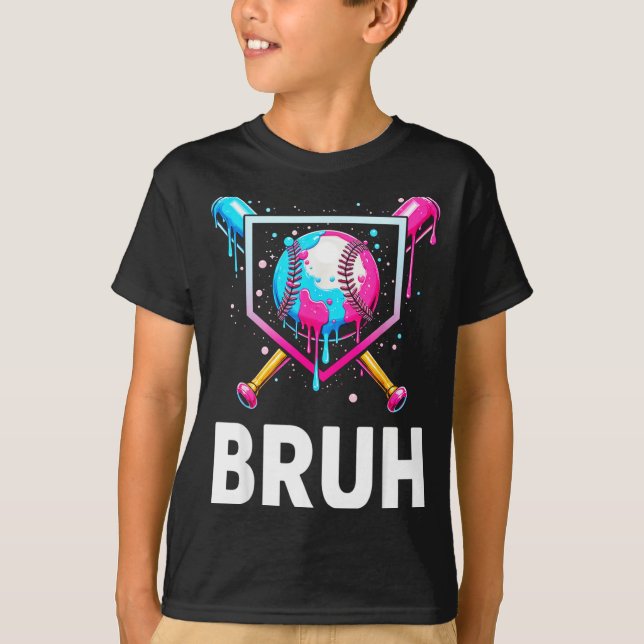 Camiseta Baseball Drip Funny Bruh Ice Cream Dripng Matching (Frente)