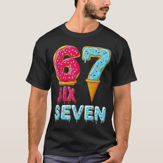 Camiseta Baseball Drip Number 67 Player 67 Meme Ice Cream D (Frente)