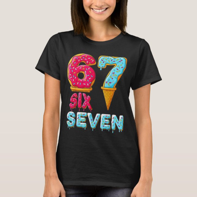 Camiseta Baseball Drip Number 67 Player 67 Meme Ice Cream D (Frente)