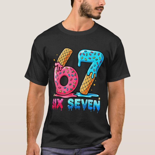 Camiseta Baseball Drip Number 67 Player Or 67th Birthday  (Frente)