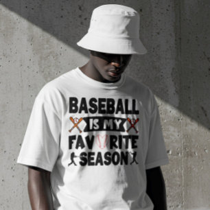 Camiseta Baseball É Minha Época Favorita, Beisebol Engraçad