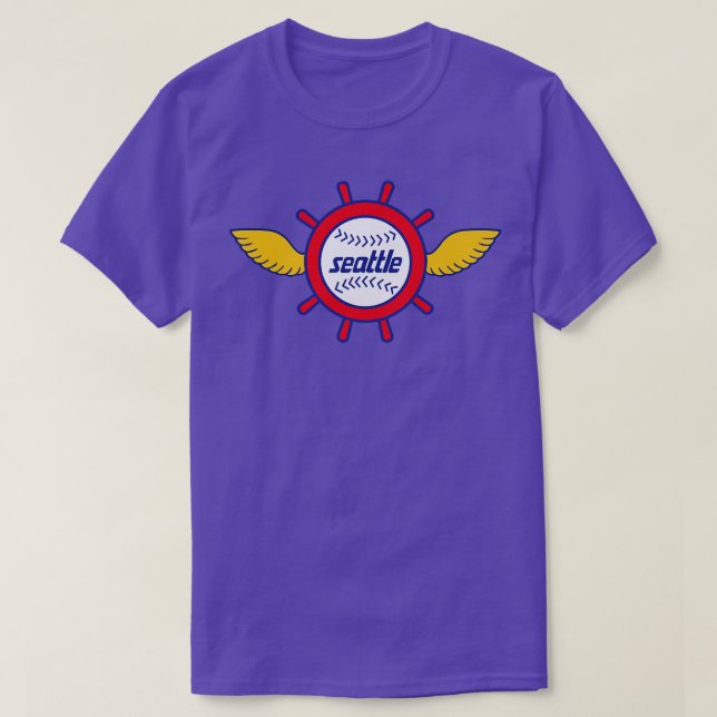 Camiseta Baseball em Pilotos de Seattle Defunct (Frente do Design)