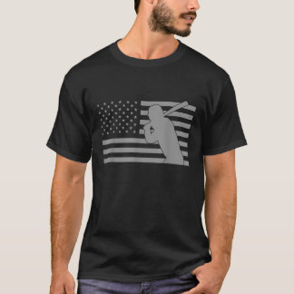 Camiseta Baseball EUA Flag Vintage American Flag Baseball