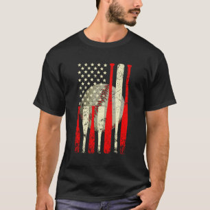 Camiseta Baseball Funny Vintage Estados Unidos Bandeira Ame
