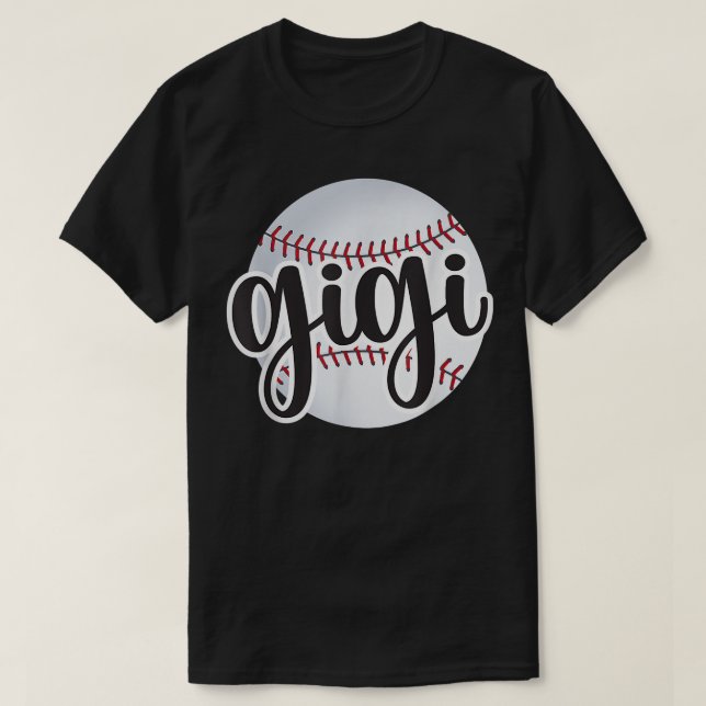 Camiseta Baseball Gigi Fã de Baseball Avó de Baseball Orgul (Frente do Design)