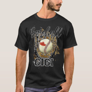 Camiseta Baseball Gigi Leopard Amantes da Família do Baseba