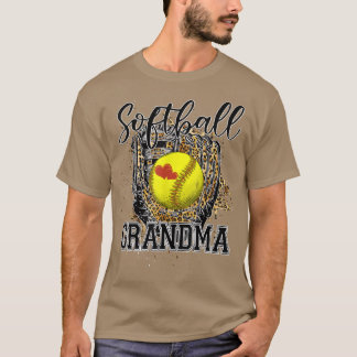 Camiseta Baseball Grandma Leopard Funny Softball Mom Mother