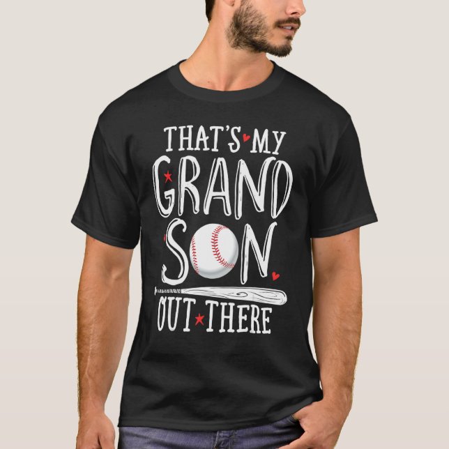 Camiseta baseball grandma that's my grandson out there foot (Frente)