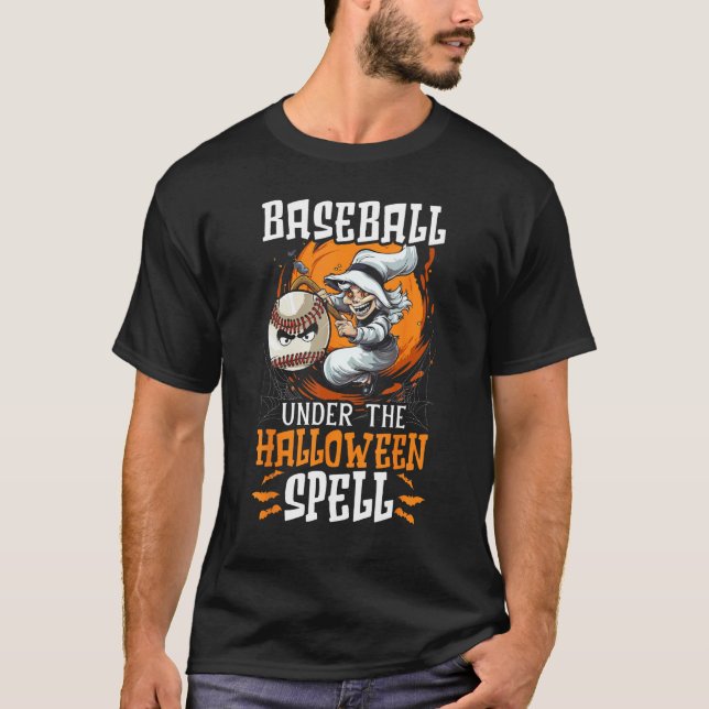 Camiseta Baseball Halloween Trick Or Treat Baseball Player  (Frente)