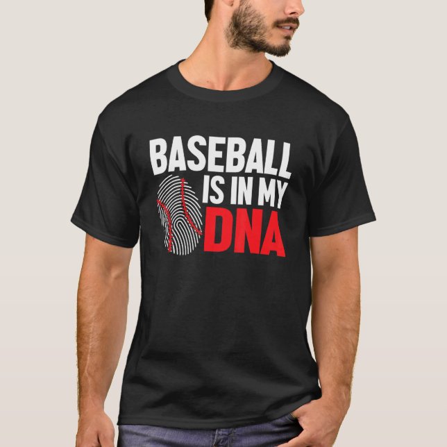 Camiseta Baseball Is In My DNA Baseball Player (Frente)