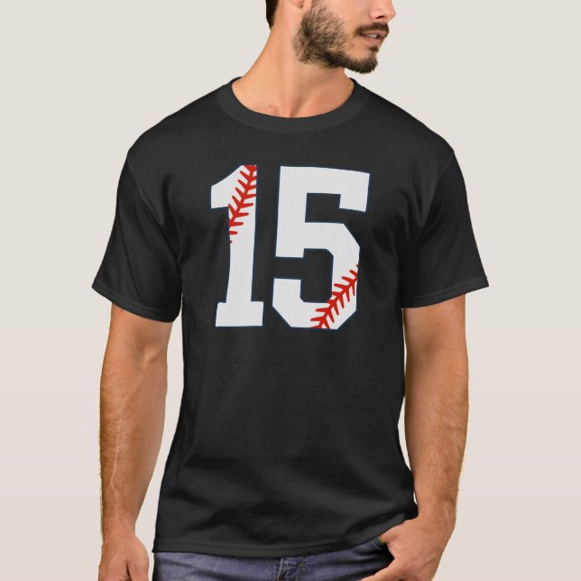 Camiseta Baseball Jersey Number 15 (Frente)