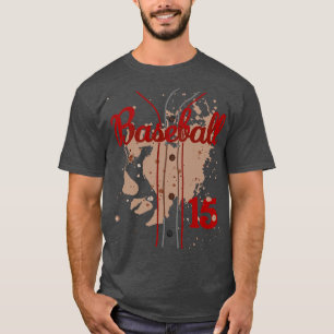 Camiseta Baseball Jersey Número 15 Crianças Baseball Unifor