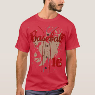Camiseta Baseball Jersey Número 16 Crianças Baseball Unifor