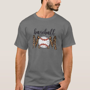 Camiseta Baseball Mãe de Celebração de Dia de as mães Leopa