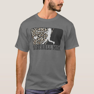 Camiseta Baseball Mãe Engraçado Mãe Vida Leopardo
